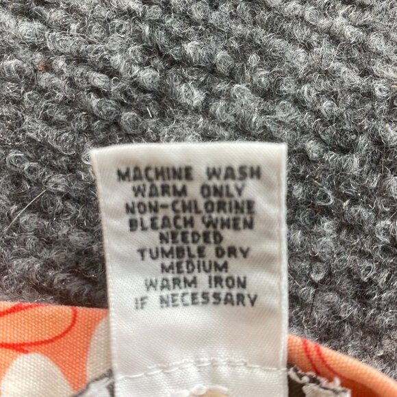 Ann Taylor Loft Skirt Womens 10 Orange & White Floral tropical‎ Hawaiian beach - Picture 3 of 10